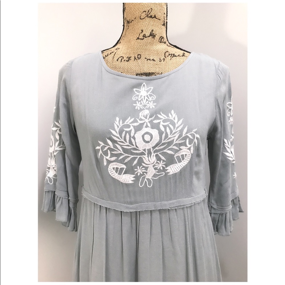 NWOT Tea N Rose Sage Maxi Dress - Picture 3 of 4